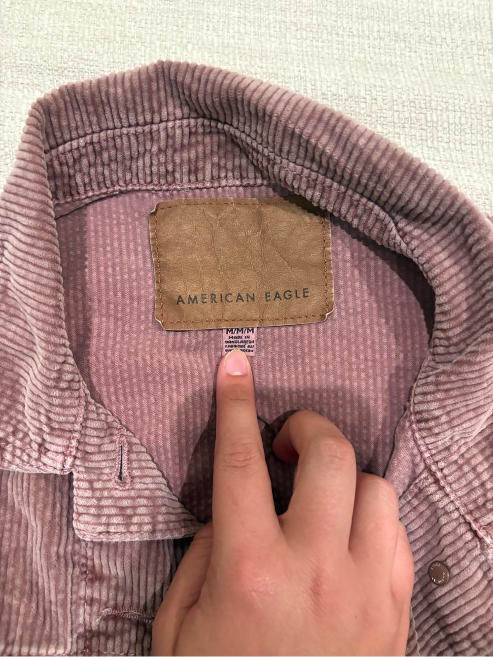 American Eagle Outfitters Corduroy Jacket in Dusty Mauve - Picture 3 of 7